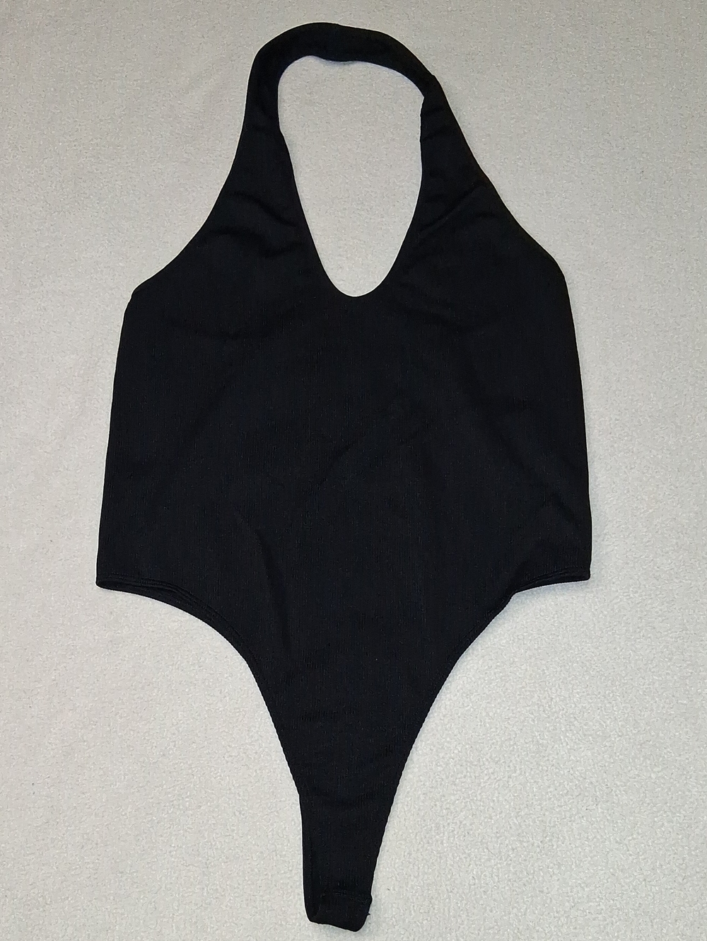 wild fable Black Halter Ribbed One-Piece